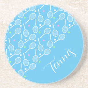 Porta-copos Tennis Rackets and Balls Light Blue