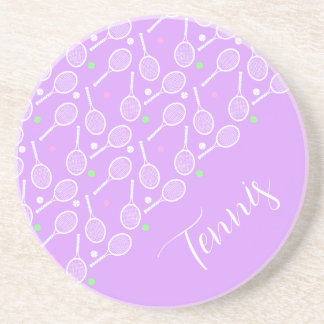 Porta-copos Tennis Rackets and Balls Lilac Coaster
