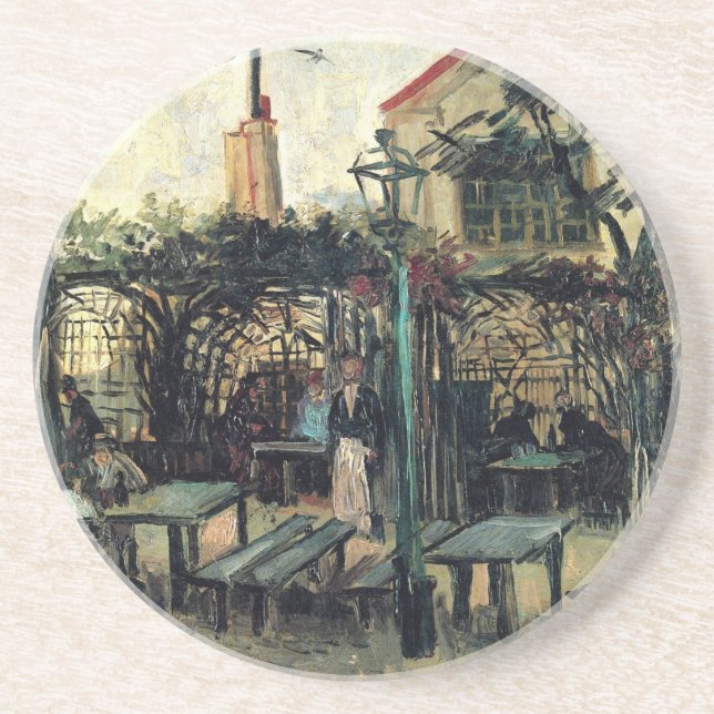 Porta-copos Terraço de um Café, Montmartre por Vincent van Gog (Frente)