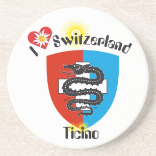 Porta-copos Tessin - Ticino Suíça - Svizzera prato de cervej