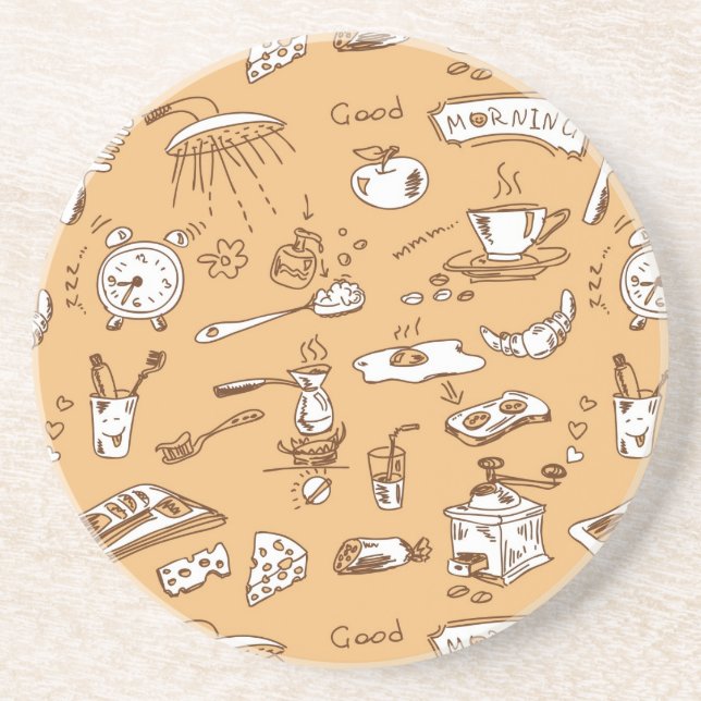 Porta-copos Teste padrão 2 do pequeno almoço (Frente)