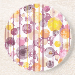 Porta-copos Teste padrão branco listrado manchado