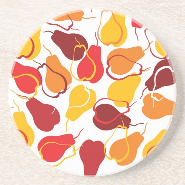 Porta-copos Teste padrão com peras (Frente)