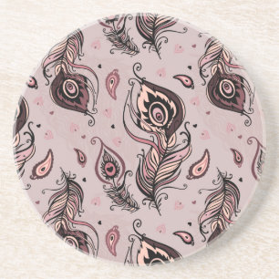 Porta-copos Teste padrão da pena do pavão