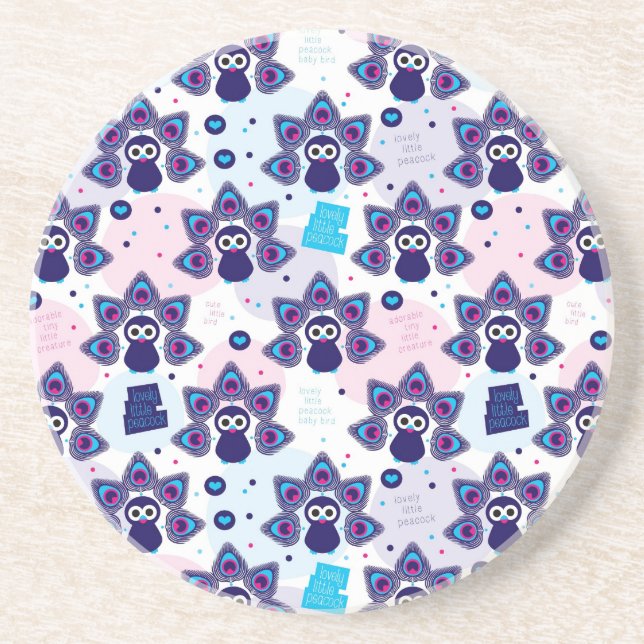 Porta-copos teste padrão exótico do pavão de india (Frente)