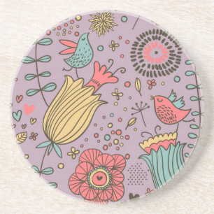 Porta-copos Teste padrão floral à moda com flores