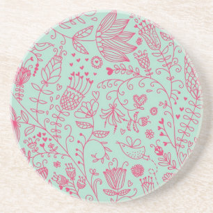Porta-copos Teste padrão floral bonito do verão