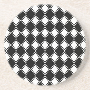 Porta-copos teste padrão preto e branco do diamante do harleq