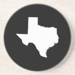 Porta-copos Texas em branco e preto<br><div class="desc">Forma do estado do Texas a preto e branco.</div>