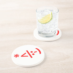 Porta-copos Texto do Elf Emoticon Xmas ASCII