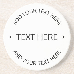 Porta-copos Texto Editável Moderno Simples   Branco e Preto