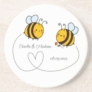 Porta-copos Texto Personalizado Abelhas Felizes