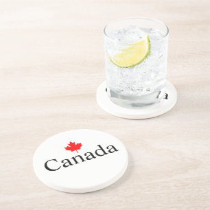 Porta-copos Texto personalizado do Canadá com minimalista de f