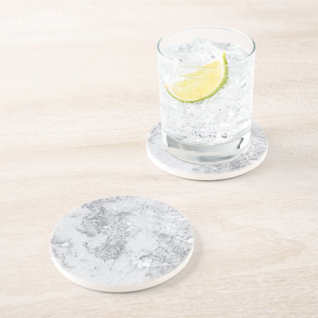 Porta-copos Textura Profunda de Marble Branco (Lateral)