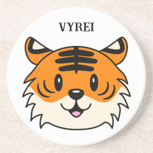 Porta-copos Tigre de Cartoon Sorridente