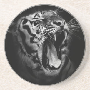 Porta-copos Tigre preto e branco