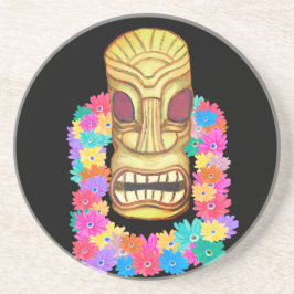 Porta-copos Tiki Head Havaiian Lei