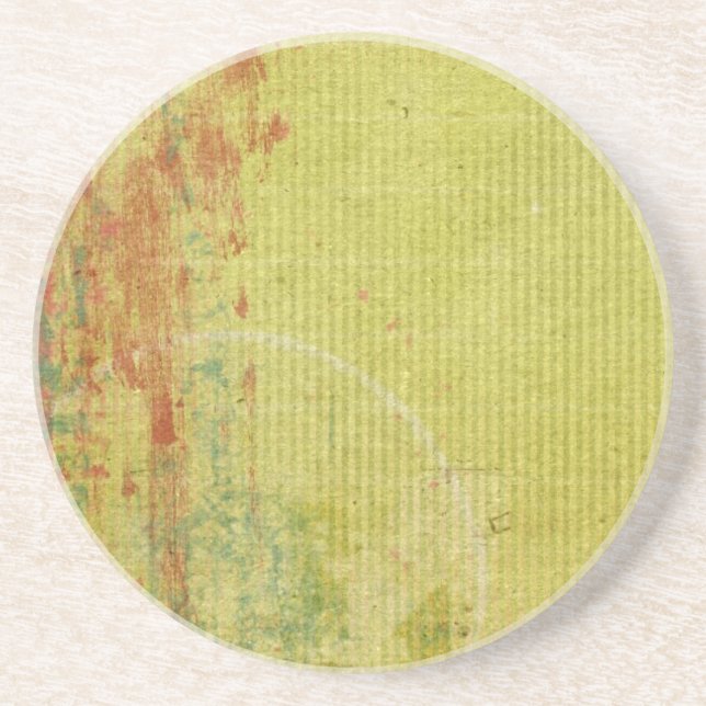 Porta-copos Tinta vermelha e verde no Abstrato do Wallpaper Vi (Frente)