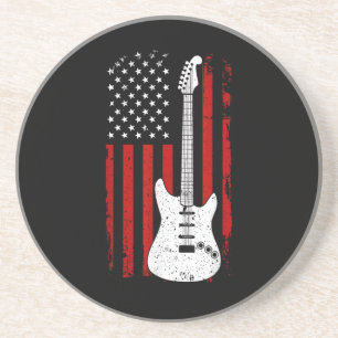 Porta-copos Toca Música Bandeira Americana dos EUA Violão Guit
