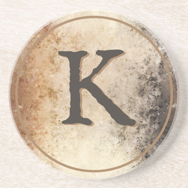 Porta-copos Tom Marrom abstrato (Frente)