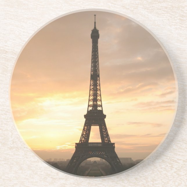 Porta-copos Torre Eiffel no nascer do sol. (Frente)