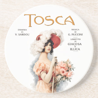 Porta-copos Tosca Opera Vintage - Puccini Opera Poster Design