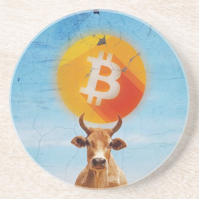 Porta-copos Touro Resiliente Bitcoin (Frente)
