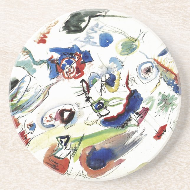 Porta-copos Trabalho de arte de pintura Abstrato de Kandinsky (Frente)