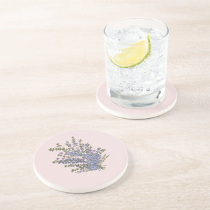 Porta-copos Travesseiro decorativo Floral Lavanda Azul