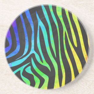 Porta-copos Trendy Rainbow e Black Zebra Animal Print no ele