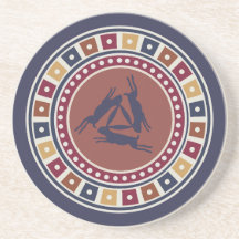 três lebres motif e padrão de geometria de vintage