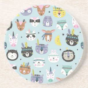 Porta-copos Tribal Cute Animal: Padrão Boho