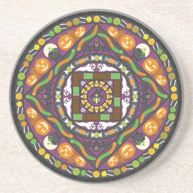 Porta-copos Tricks e Guloseimas Mandala Coaster (Frente)
