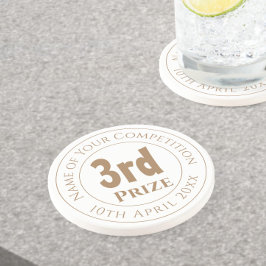 Porta-copos Troféu de 3º Prêmio de Competição Award Coaster