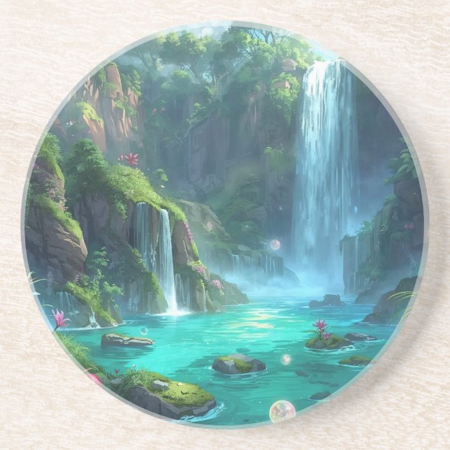 Porta-copos Tropical Falls & Crystal Glow (Frente)