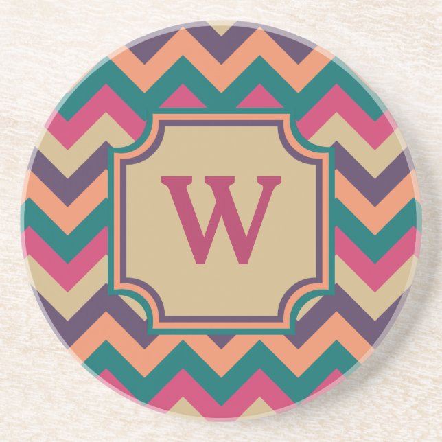 Porta copos Tropical Zigzag Sandstone (Frente)