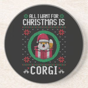 Porta-copos Tudo o que eu quero no Natal é Corgi Bonito