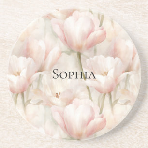 Porta-copos Tulipas Rosa Esbranquiçadas Floral