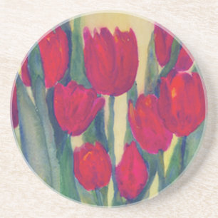 Porta-copos Tulipas Vermelhas