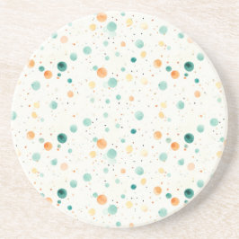 Porta-copos Turquesa Pontos de Tangerina