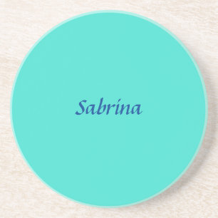Porta-copos Turquoise Blue Professional Modern Name