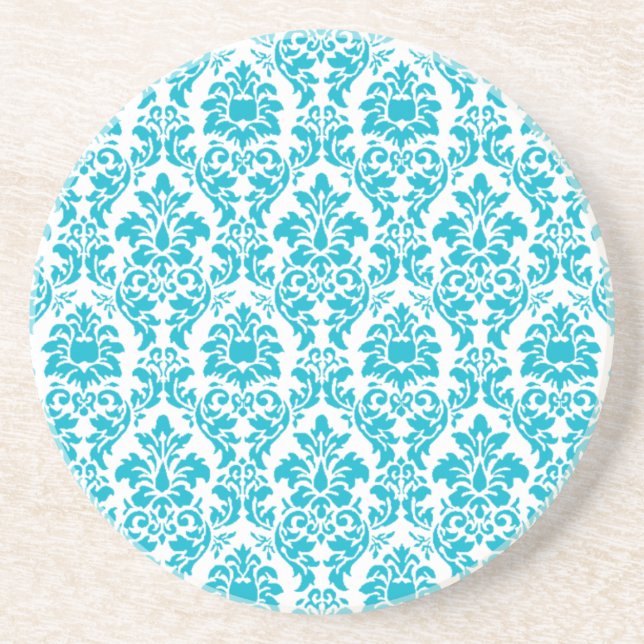 Porta-copos Turquoise Damask (Frente)