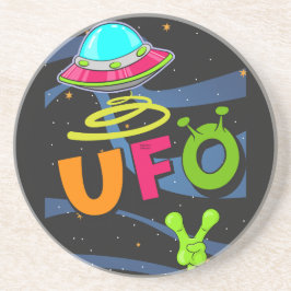 Porta-copos ufo no espaço diga oi