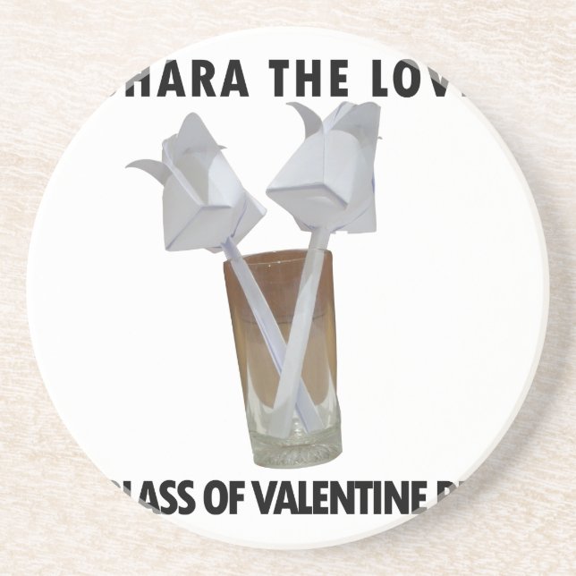 Porta-copos Um copo de paz namorados. (Frente)