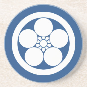 Porta-copos Umebachi-estilo de flor de ameixa em círculo