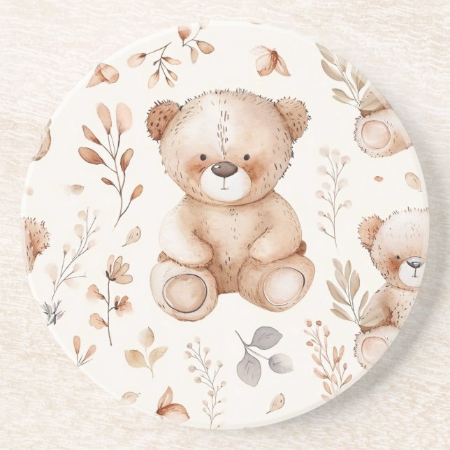 Porta-copos Urso Beige Bonito (Frente)
