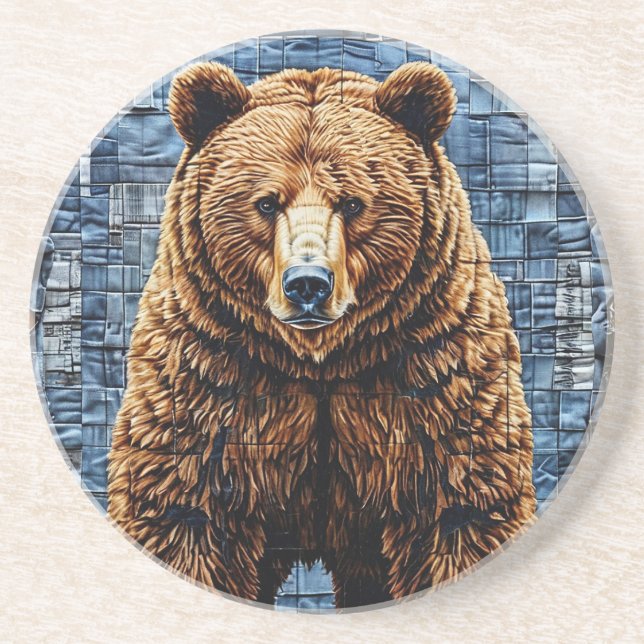 Porta-copos Urso cinzento (Frente)