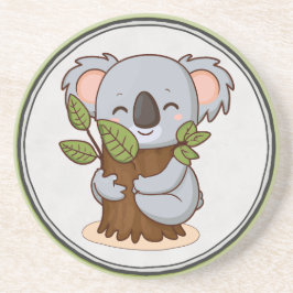 Porta-copos Urso coala de abraço em árvore