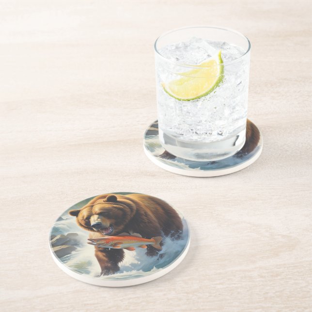 Porta-copos Urso Grizzly (Lateral)