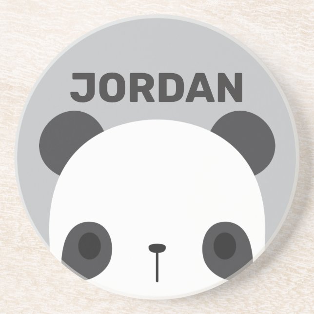 Porta-copos Urso Panda Bonito com Nome Personalizado (Frente)